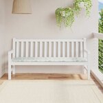 vidaXL Coussin de banc de jardin Floral Blanc et vert 180 x 50 x 4 cm