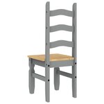 vidaXL Chaises à manger lot de 2 Corona gris bois massif de pin