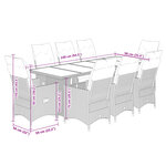 vidaXL Ensemble de bistro de jardin 9 Pièces coussins marron poly rotin