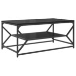 vidaXL Table basse Chêne noir 90 x 50 x 40 cm
