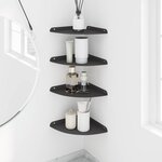 vidaXL Étagère flottante avec étagère 4 Pièces Noir 24 x 24 x 2 cm