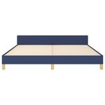 vidaXL Cadre de lit avec tête de lit Bleu 180 x 200 cm Tissu