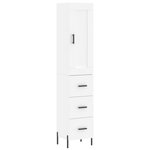 vidaXL Buffet haut Blanc 34 5x34x180 cm Bois d'ingénierie