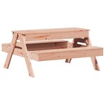 vidaXL Table de pique-nique et bac à sable enfants bois massif douglas