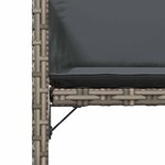 vidaXL Chaises de jardin avec coussins lot de 4 gris résine tressée