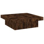 vidaXL Table basse Chêne fumé 90x90x28 cm Bois d'ingénierie