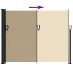 vidaXL Auvent latéral rétractable beige 160x500 cm
