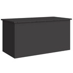 vidaXL Boîte de Rangement Extérieure Noir 100 x 50 5 x 50 cm Acier