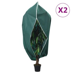 vidaXL Housses de protection pour plantes avec fermeture éclair 2 Pièces