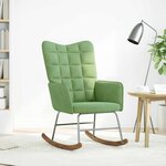 vidaXL Chaise à bascule Vert clair Velours