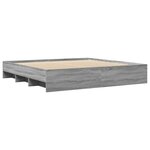 vidaXL Cadre de lit sans matelas sonoma gris 180x200 cm