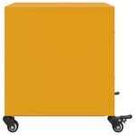vidaXL Tables de chevet 2 Pièces jaune moutarde 36x39x43 5 cm acier