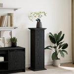 vidaXL Support d'affichage avec rangement Chêne noir 31x30x90 cm Bois reconstitué