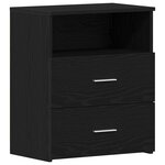 vidaXL Tables de nuit 2 Pièces Chêne Noir 50x32x60cm en bois d'ingénierie