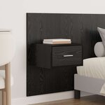 vidaXL Tête de lit avec armoire Chêne noir 337 x 32 5 x 80 cm