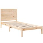 vidaXL Cadre de lit extra long sans matelas 100x220 cm bois massif