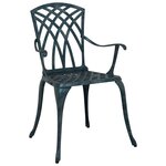 vidaXL Chaise de jardin 2 Pièces Vert 53 x 51 x 88 5cm Aluminium