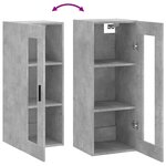 vidaXL Armoire murale gris béton 34 5x34x90 cm