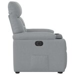 vidaXL Fauteuil inclinable électrique gris clair tissu