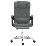 vidaXL Fauteuil de massage inclinable de bureau Gris foncé Tissu
