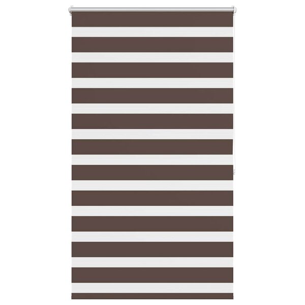 vidaXL Store vénitien Zebra 100 9 x 175 cm largeur du tissu 96 7 cm couleur café