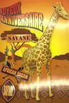 Carte Porte-Billet Joyeux Anniversaire Girafe Savane Safari Enveloppe 12x17 5cm