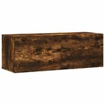 vidaXL Armoire murale Chêne fumé 100x36 5x35 cm Bois d'ingénierie