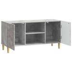 vidaXL Meuble TV 102 x 34 5 x 50 cm Gris béton Bois d'ingénierie