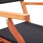 vidaXL Chaises pliables de jardin 4 Pièces Noir Eucalyptus et textilène