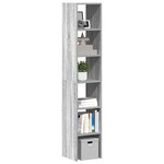vidaXL Bibliothèques 2 Pièces empilable sonoma gris bois d'ingénierie