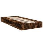 vidaXL Cadre de lit sans matelas chêne fumé 90x200 cm