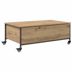 vidaXL Table basse Chêne artisanal 91 x 55 x 32 cm Bois d'ingénierie