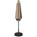 vidaXL Parasol de jardin avec lampes LED 270 x 270 cm Polyester Taupe