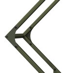 vidaXL Portant de bois chauffage vert olive 80x25x80 cm