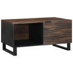 vidaXL Table basse Marron et Noir 80 x 50 x 40 cm