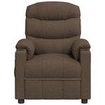 vidaXL Fauteuil électrique de massage Marron Tissu