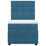 vidaXL Sommier à lattes de lit avec matelas bleu 100x200 cm