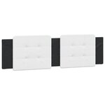 vidaXL Cadre de lit sans matelas noir et blanc 180x200 cm similicuir