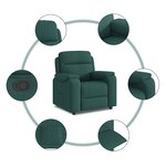 vidaXL Fauteuil inclinable Vert foncé Tissu