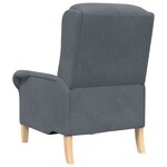 vidaXL fauteuil Gris foncé 76 x 94 x 102 cm Velours