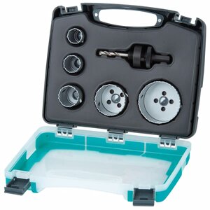 Wolfcraft jeu de scie cloche 6 pièces electricity and sanitary 3498000