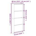 vidaXL Armoire à chaussures blanc 60x21x163 5 cm bois d'ingénierie