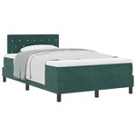vidaXL Lit à ressorts avec matelas Vert foncé 120 x 190 cm Velours