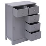 vidaXL Buffet avec 10 tiroirs Gris 113x30x79 cm Bois