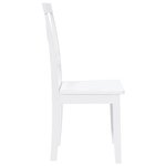 vidaXL Chaises à manger 2 Pièces blanc bois massif caoutchouc