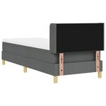 vidaXL Lit à Ressorts avec matelas Gris foncé 80 x 200 cm tissu