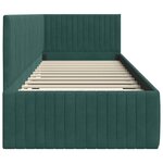 vidaXL Cadre de lit d'angle Vert foncé 80 x 200 cm Velours