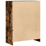 vidaXL Buffet avec LED chêne fumé 77x34x100 cm bois d'ingénierie