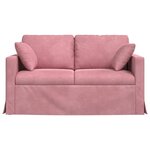vidaXL Canapé Rose 138 x 78 x 80 cm Velours