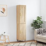 vidaXL Buffet haut Chêne sonoma 34 5x34x180 cm Bois d'ingénierie